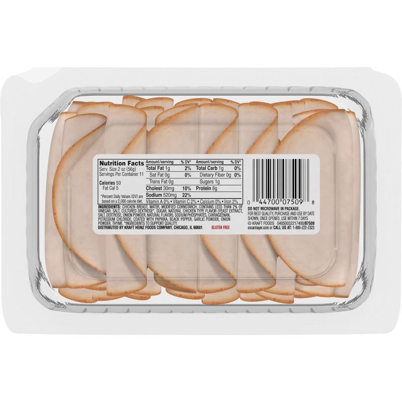 Oscar Mayer Deli Fresh Rotisserie Seasoned Chicken Breast Sliced Lunch Meat Mega Pack - 22oz, 3 of 12
