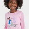 Girls' Long Sleeve 'Fashion Girl' Graphic T-Shirt - Cat & Jack™ Pink - image 2 of 4