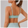 Coolmee Women Double Lined Square Neck Sports Bras Running Fitness Top Wide Strap Yoga Bra Pilates Training Vest Underwear - 3 of 4
