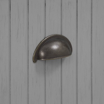 Distressed Gray Coastal Hall Tree with Storage and Hooks