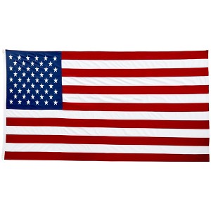 Juvale 5 x 9.5 ft Official Memorial Burial Flag with Embroidered Stars and Sewn Stripes for United States Veterans, Cotton - 1 of 4