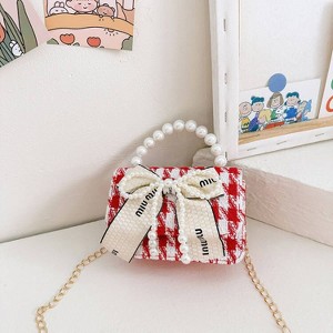 MyKids-USA Stylish And Versatile Carry-On Girls’ Portable Red Crossbody Handbag - 1 of 3