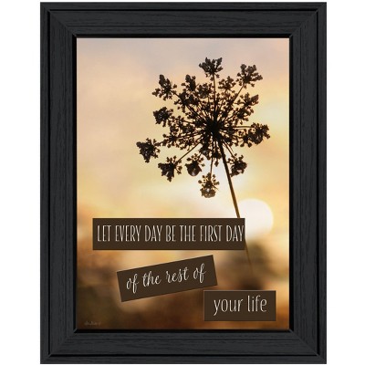 HomeRoots The First Day Black Framed Print Wall Art
