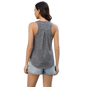 Ladies Sports Tank Top 92% Polyester 8% Spandex - Lightweight, Stretchy, Loose Fit, Racerback, Scoop Neck - 1 of 4