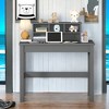 NicBex Home Office Desk L-Shaped Morden Writing Desk with 3-Tier Open Storage Shelf, Wooden Desktop and Metal Legs for Office, Study - 2 of 4