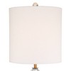 Vienna Full Spectrum Modern Buffet Table Lamp with Dimmer 32 1/2" Tall Brass Metal Stacked Crystal Off-White Shade for Living Room - 4 of 4