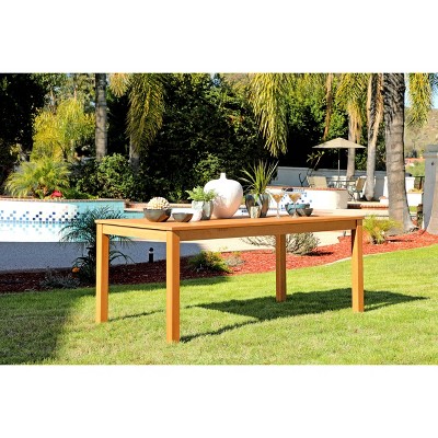 Tanner Eucalyptus Wood Outdoor Rectangle Dining Table - Natural Brown - Coaster