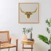 Deny Designs Jessica Molina Floral Longhorn Yellow and Blue Framed Wall Art Bamboo - 2 of 3