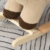 RUVALINO Baby Bouncers and Rockers, Baby Rocking Horse, Kids Riding Horse Rocking Chair, Plush Stuffed Rocking Animals, Brown, 26.75"*13.75"*19.75" - 2 of 4