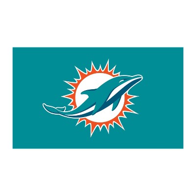 Evergreen Full Color PVC Mat, 16" x 28", Miami Dolphins Indoor and Outdoor Home Decor
