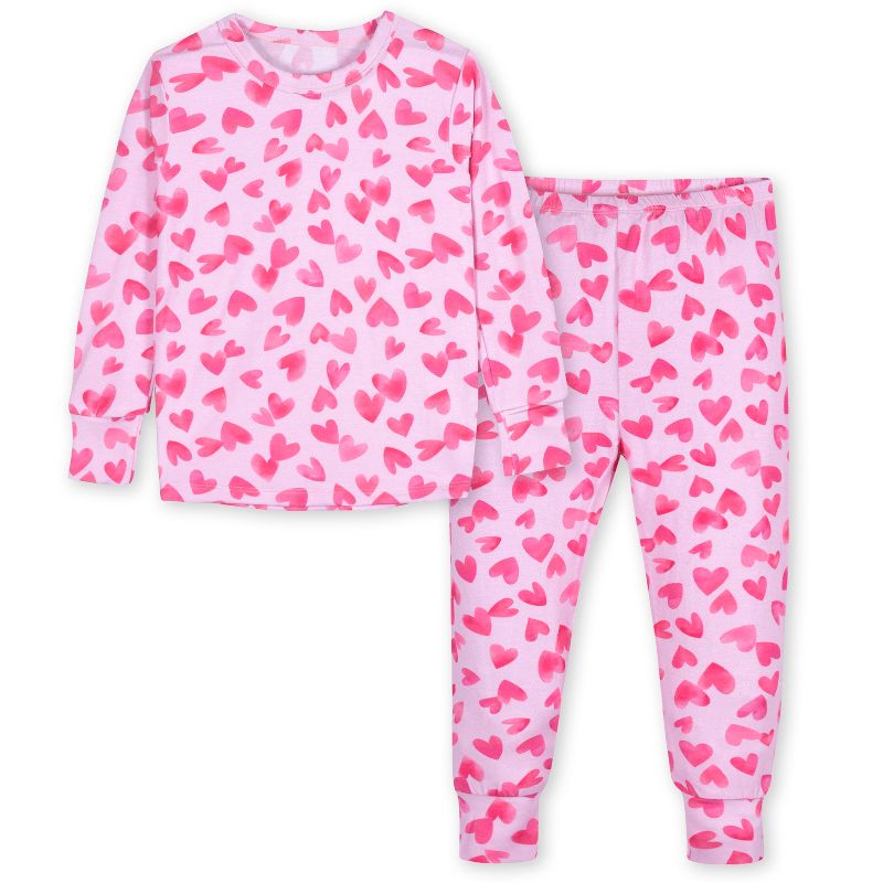 Gerber Infant & Toddler Girls' Buttery Soft Snug Fit Pajama Set, 1 of 5