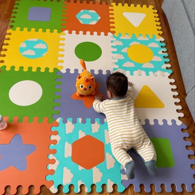 Infantino Soft Foam Puzzle Mat with Pop-Out Shapes, (0-36 Months