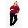 Avenue Women's Plus Size Sheila Mix Media Top - 3 of 4