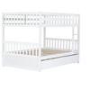 VASIP full Over full Rubber Wood Bunk Bed with 2 Drawers, Convertible into 2 full Beds, full Size Bunk Bed with Ladder and Safety Guardrails ,White - 4 of 4