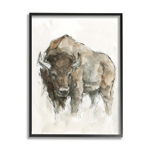Stupell Industries Western American Buffalo Brown Country Animal - 1 of 4