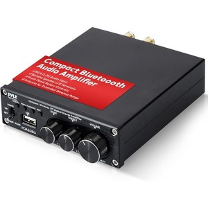 Pyle 200W 2.1 CH Compact Bluetooth Stereo Power Amplifier with USB Player PDA33BU - 1 of 4