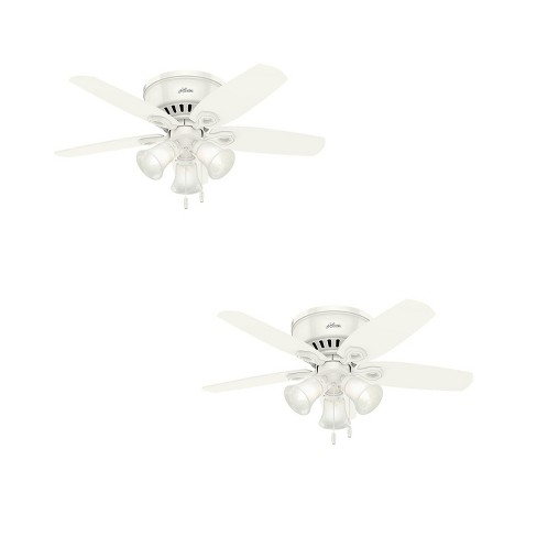 Very Low Profile Ceiling Fan       - Hunter 44 Timpani Low Profile Ceiling Fan With Led Light Kit And Pull Chain Overstock 32394258 / Indoor natural iron ceiling fan.