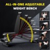 Weight Bench Press, Adjustable Workout Benches for Home Gym Dumbbell Exercise, 900 LB Stable Incline Decline Bench for Full Body Workout - 3 of 4