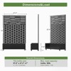 PexFix 72 in. H x 47 in. W Black Metal Rectangle Wall Planter Box with Trellis for Climbing Plants - 3 of 4