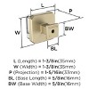 Amerock Glacio Square Cabinet or Furniture Knob - 2 of 3