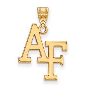 Black Bow Jewelry 10k Yellow Gold United States Air Force Academy Fighting Falcons NCAA Large Pendant - 1 of 3