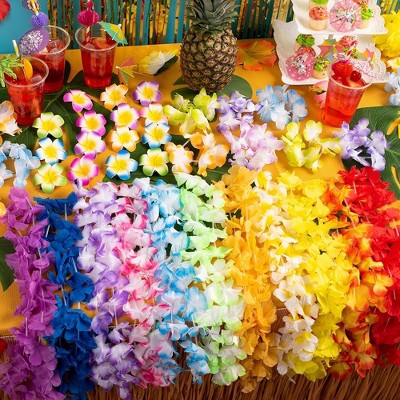 AMAZNG TME 100 Count Hawaan Le Bulk, Tropcal Luau Hawa Theme