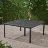 Gulches Patio Dining Tables - 61-Inch Antique Matte Black Woven Design - 3 of 4