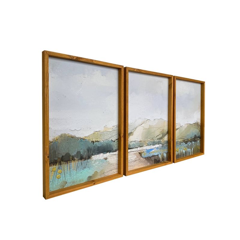 48&#34; x 24&#34; Rolling Hills Triptych Wood Frame Wall Canvas - Gallery 57, 2 of 6