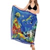 LA LEELA Women's Bikini Beach Wrap Swim Cover Up Swimwear Summer Wraps Beachwear Sarong Coverups Skirts for Women One Size Multicolor, Fish Aquarium - 3 of 4