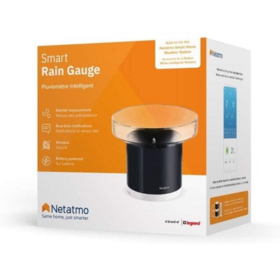 Netatmo Black Wireless Smart Home Rain Gauge