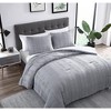 The Nesting Company Elm Collection 3 Piece Stripe Seersucker Bedding Comforter Set with 2 Pillow Shams and Comfortable Microfiber Machine Washable - 3 of 4