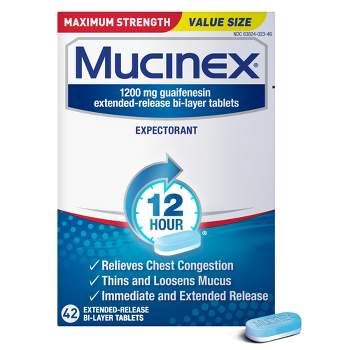  Mucinex Max Strength 12Hour Chest Congestion Medicine - Tablets