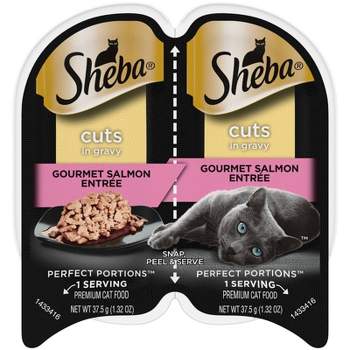 Sheba Perfect Portions Cuts In Gravy Premium Adult Wet Cat Food Gourmet Salmon Entrée - 2.64oz
