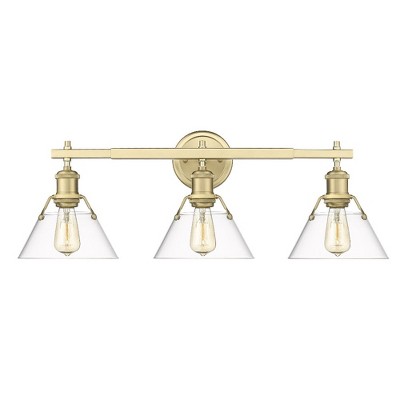 Transitional Orwell 24'' Pewter 3-Light Vanity with Opal Glass