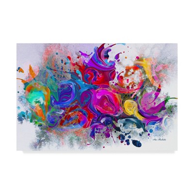 Trademark Fine Art - Ata Alishahi Dark Color Explosion Matted Framed Art