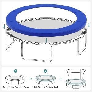 10ft Trampoline Pad Replacement, Heavy-Duty Spring Cover, UV-Resistant Safety Pad for Outdoor Trampolines, Durable Jump Mat Protector - 1 of 4