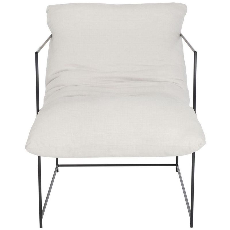 Portland Pillow Top Accent Chair - Ivory/Black - Safavieh., 1 of 10