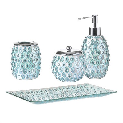 East Creek Decorative Glass Bathroom Accessories Set, 4-piece : Target