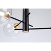 Artcraft Lighting Aurelia 3 - Light Semi-Flush Mount in  Matte Black/Brass - 2 of 4