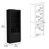 Depot E-Shop Cabinet 4-Tier, Glass Holder Stemware Rack, Wine Cabinet, Liquor Cabinet, 10 Bottle Cubbies, 4 Shelves - 4 of 4