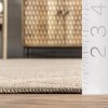 Nuloom Diamond Trellis 5x8 Jute Indoor Area Rug for Dining Room Rug Neutral Rug Living Room Rug Kitchen, Natural - 3 of 4