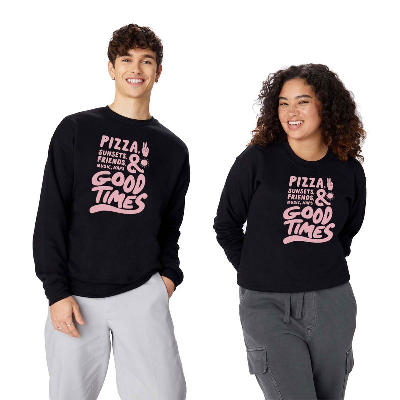Phirst Pizza Sunsets Good Times Sweatshirt - Deny Designs, 4 of 5