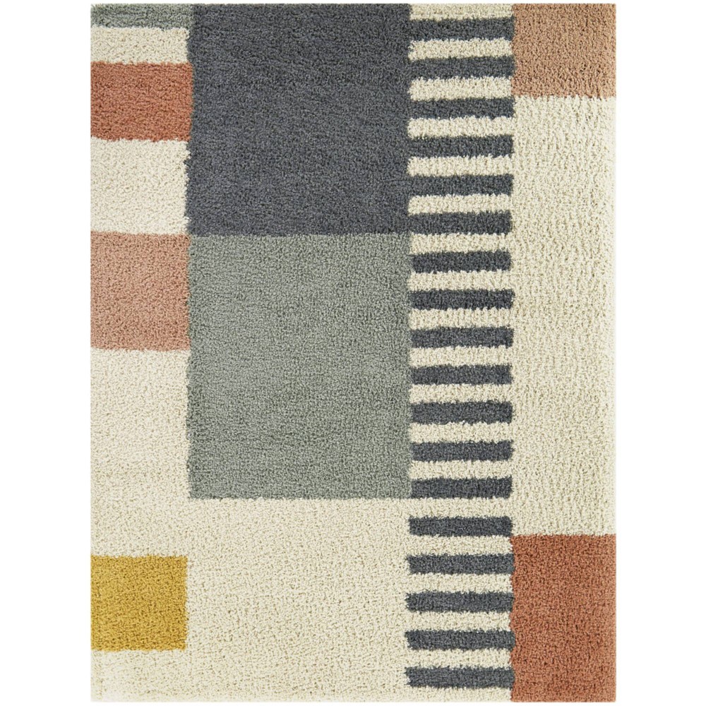 Photos - Area Rug Balta Rugs 5'3"x7' Morant Geometric Plush Teen Rug Cream