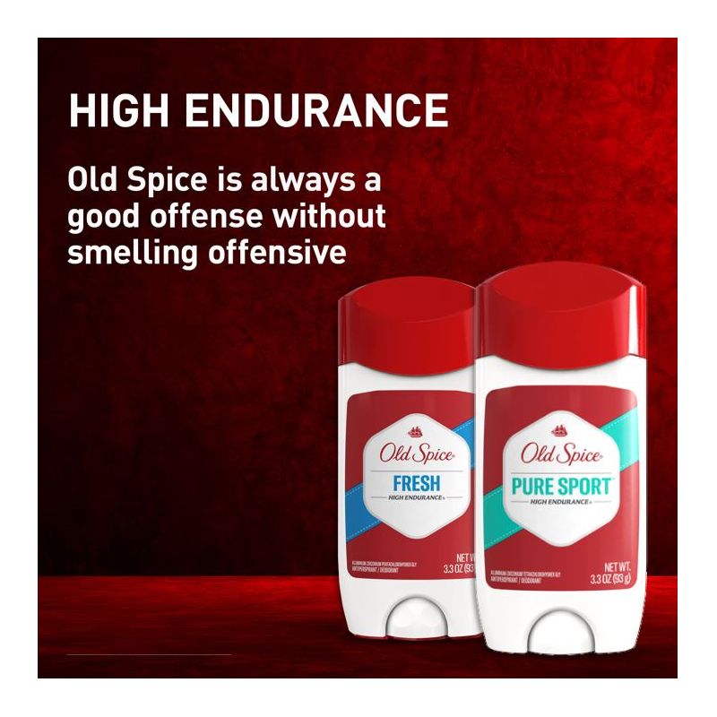 Old Spice High Endurance Anti-Perspirant Deodorant for Men - 3.3oz/2pk, 5 of 7