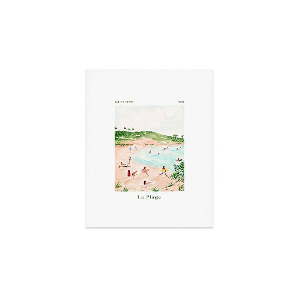 Photos - Other Decoration Deny Designs 8"x10" Sabina Fenn Illustration Beach Day Art Print