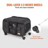 Munora Rolling Pet Carrier with Wheels for Pets Under 35 lbs - Telescopic Handle & Shoulder Strap, Includes Folding Bowl, Black - 3 of 4