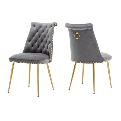 Clihome Velvet Dining Chairs Set of 2