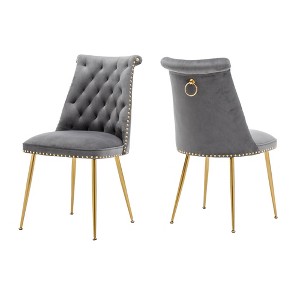 Clihome Velvet Dining Chairs Set of 2 - 1 of 4
