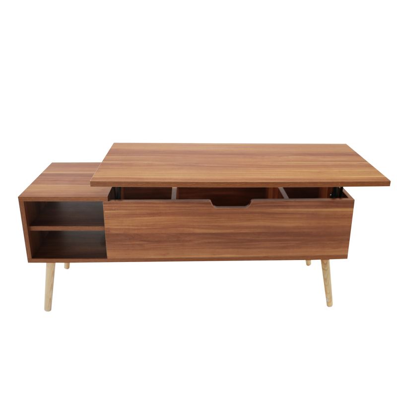 Modern Lift Top Coffee Table, Accent Computer Table with Hidden Compartment and Storage Shelf For Living Room/Office 4A - ModernLuxe, 5 of 11