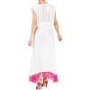 LA LEELA Women's Summer Open Front Lightweight Vacation Beachwear Long Bathing Suit Duster Holiday Swimwear Cardigan - 4 of 4